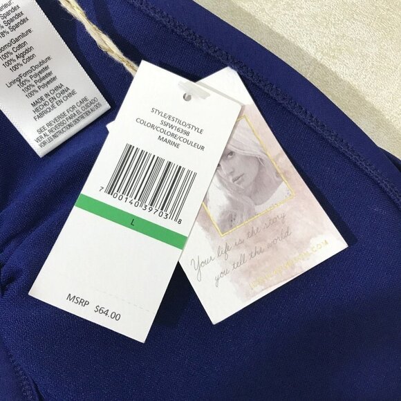 Jessica Simpson Martinique Hi-Neck Sexy Crochet Top Bikini Swimsuit Blue New - Picture 11 of 13